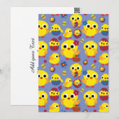 Retro Paaseieren uit het Ei Feestdagenkaart (Voorkant / Achterkant)