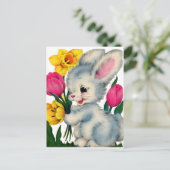 retro  paasfeest Holiday Briefkaart (Staand voorkant)