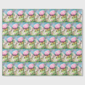 retro  paasfeest Holiday Cadeaupapier (Vlak)