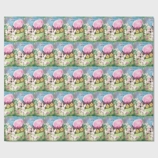 retro  paasfeest Holiday Cadeaupapier (Vlak)