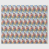 Retro Paasfeest Holiday Cadeaupapier (Vlak)