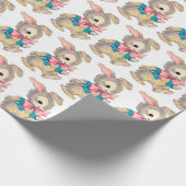 Retro  Paasfeest Holiday Cadeaupapier (Hoek)