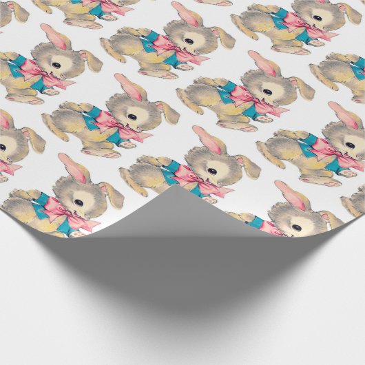 Retro Paasfeest Holiday Cadeaupapier (Hoek)