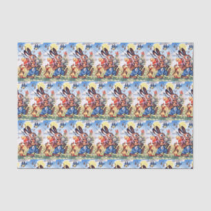 Retro Paasfeest Holiday Tissuepapier