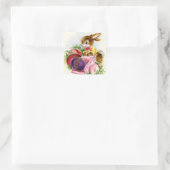 retro  paasfeest Holiday Vierkante Sticker (Tas)
