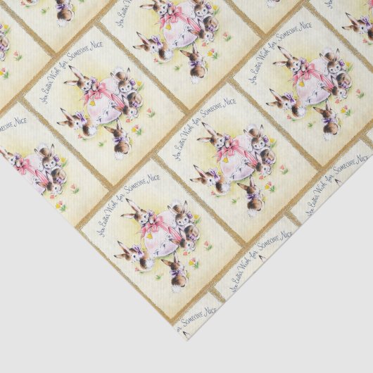 retro paasfeest in de rij tissuepapier (Detail)