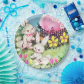 Retro paasfeest papieren bordje (Feest)