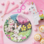 Retro paasfeest papieren bordje (Feest)