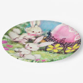 Retro paasfeest papieren bordje (Gekanteld)