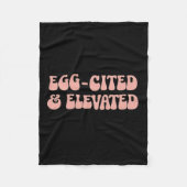  retro paasgrap Egg-geciteerd en verhoogd Fleece Deken (Voorkant)