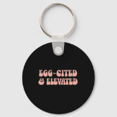 retro paasgrap Egg-geciteerd en verhoogd Sleutelhanger (Voorkant)