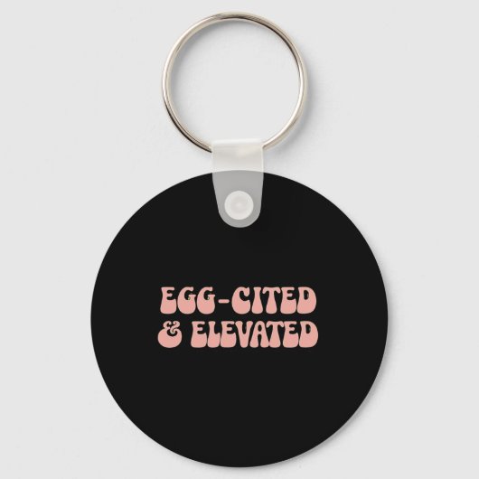  retro paasgrap Egg-geciteerd en verhoogd Sleutelhanger (Voorkant)