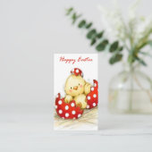 retro  paasgriep Vakantie toevoegen groet Visitekaartje (Staand voorkant)