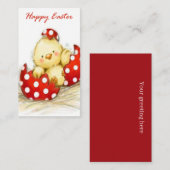 retro  paasgriep Vakantie toevoegen groet Visitekaartje (Voorkant / Achterkant)