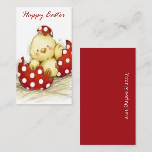 retro paasgriep Vakantie toevoegen groet Visitekaartje (Voorkant / Achterkant)