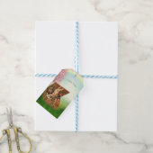 Retro Paashaas Cadeaulabel (Met Touw)