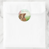 Retro Paashaas Ronde Sticker (Tas)