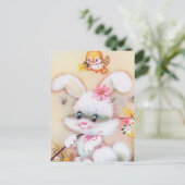 retro  Paashaas Vakantie briefkaart (Staand voorkant)