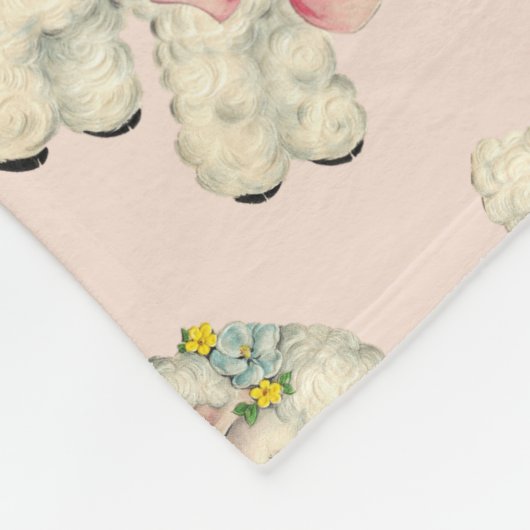 Retro Paaslamp Fleece Deken (Hoek)