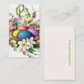 retro  paasmakreel visitekaartje (Voorkant / Achterkant)