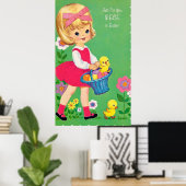 retro  paasnichtdecor poster (Thuiskantoor)