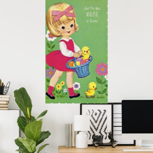retro  paasnichtdecor poster (Thuiskantoor)