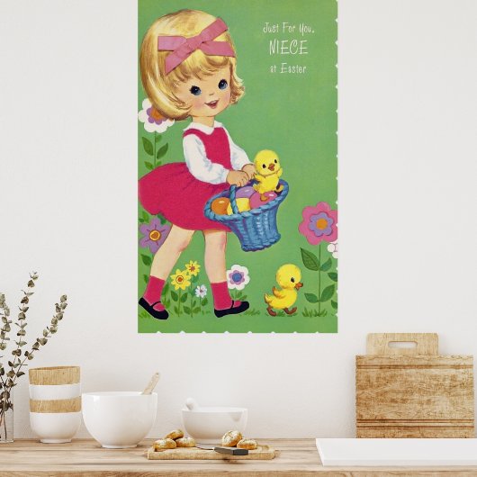 retro paasnichtdecor poster (Keuken)