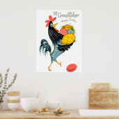 retro  paasrooster Grandpa Poster (Keuken)