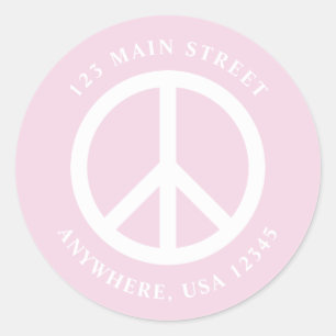 retro paasteken lila boho retouradres sticker