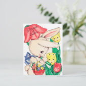 Retro  Paasvakantie Moeder briefkaart (Staand voorkant)