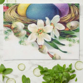 retro  paasvakantie theedoek (Gevouwen)