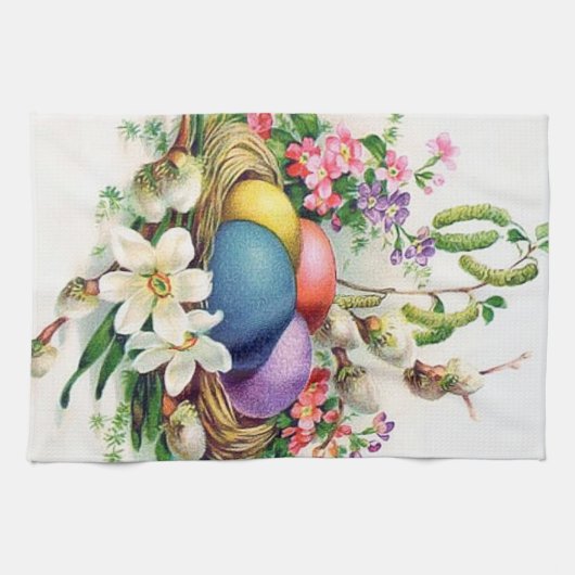 retro paasvakantie theedoek (Horizontaal)