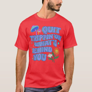 Retro paddenstoel Bloem Groovy Hippie Vintage 70 s T-shirt