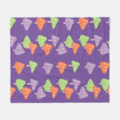 Retro paddenstoel kleurrijk patroonpatroon Kinder Fleece Deken (Voorkant (Horizontaal))