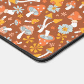 Retro  paddenstoelbladerpatroon bureaumat (Hoek)