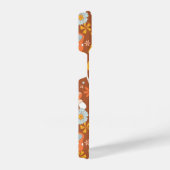 Retro paddenstoelbladerpatroon iPhone hoesje (Rechterkant)