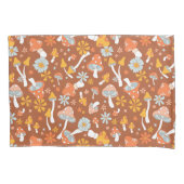 Retro paddenstoelbladerpatroon kussensloop (Voorkant)