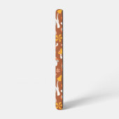 Retro  paddenstoelbladerpatroon samsung galaxy hoesje (Linkerkant)