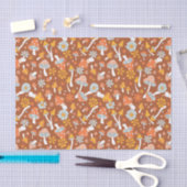 Retro  paddenstoelbladerpatroon tissuepapier (Craft)