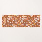 Retro  paddenstoelbladerpatroon yogamat (Voorkant (horizontaal))