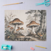 Retro Paddenstoelen Bos Cottagecore Tissuepapier (Craft)