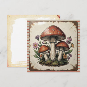Retro Paddenstoelen en Bloemen Vintage Vibes