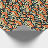 Retro Paddenstoelen  Flowers Cadeaupapier (Hoek)