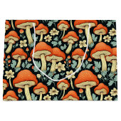 Retro Paddenstoelen Flowers Groot Cadeauzakje (Voorkant)