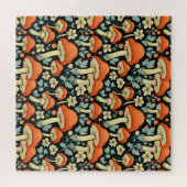 Retro paddenstoelen Flowers Impossible Legpuzzel (Horizontaal)