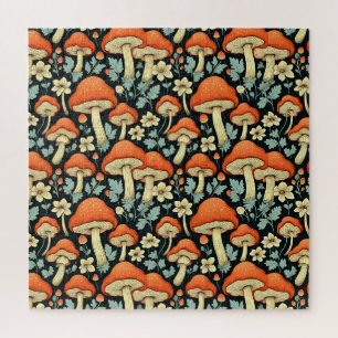 Retro paddenstoelen  Flowers Impossible Legpuzzel