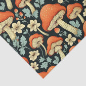 Retro Paddenstoelen  Flowers Tissuepapier (Detail)