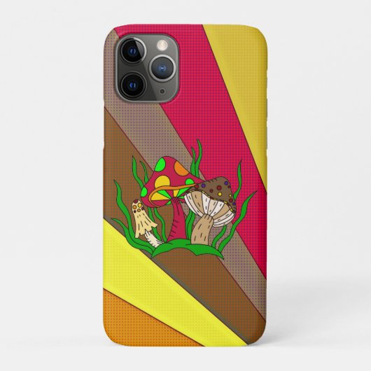 Retro paddenstoelen kleuren Pop Case-Mate iPhone Case (Achterkant)
