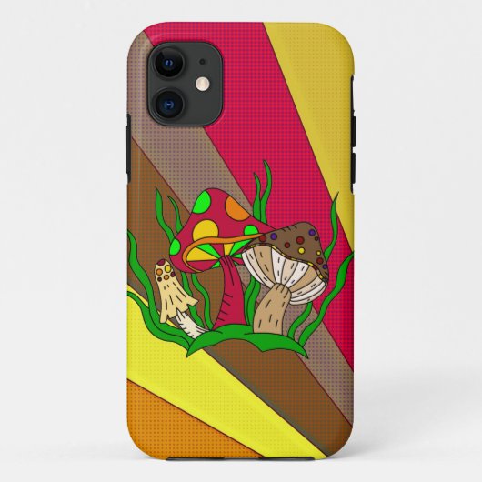 Retro paddenstoelen  kleuren Pop Case-Mate iPhone Case (Achterkant)