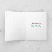 Retro paddenstoelen op persoonlijke wens kaart (Binnen)